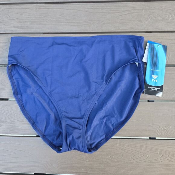 TYR Women Blue Aurora High Back Tankini Top (22W) & High-waisted Bottom (18) New - Picture 3 of 5